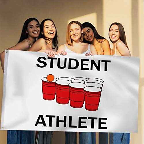 Tatuo Student Athlete Flag 3x5 ft Funny College Dorm Banner with Grommets by Tatuo - Used condition - Image 5