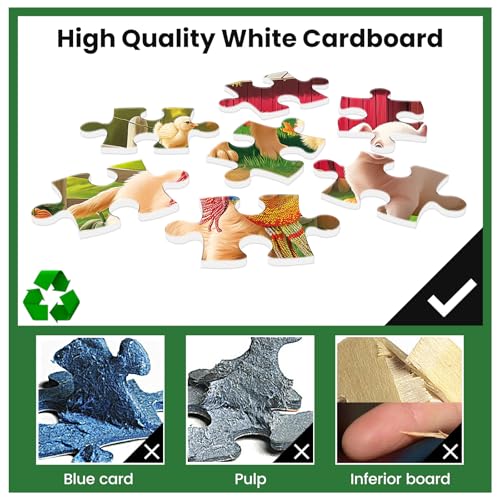 image for WSCXSC Puzzles for Adults 500 Pieces Jigsaw Puzzle Pig Dog Puzzles for