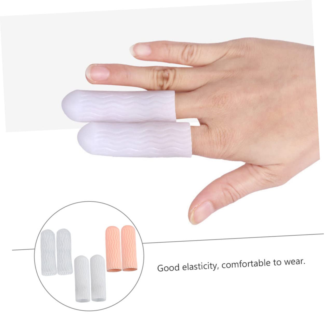 FRCOLOR Finger Insulation Sleeves Cut-Resistant Material 3 Pairs of Protective Covers for Reusable Comfortable for Men and Women