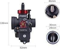 Vista 2 de NIBBI Carburador de motocicleta 100CC ~ 250CC Carburador de 0.945 in, 1.024 in 1.102 in con chorros de carburador compatible con YAMAHA KAWASAKI