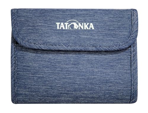 Tatonka Geldbörse Euro Wallet - Klettverschluss-Geldbeutel mit 5 Kreditkarten-Steckfächern, Geldscheinfach und RV-Fach für Münzgeld - 10 x 14 x 2 cm - Navy