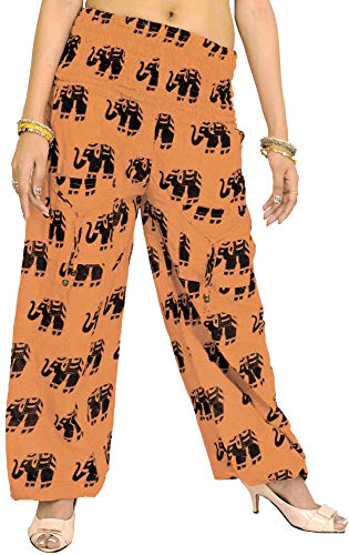 Pantalon de yoga pour méditation et détente, style bohème orange chic