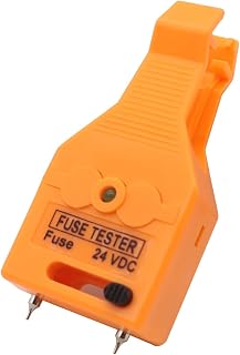 24V Multifunctional Car ATO/ATC Blade and Glass Tube Fuse Tester Extractor with LED Indicator Light Fuse Puller Tool for Small/Medium/Large Fuses
