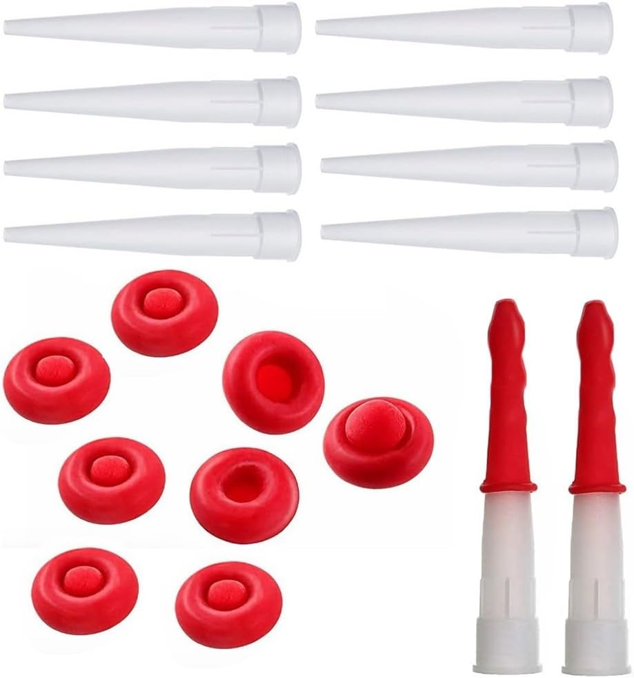 10 Sets Caulk Sealers for Sealing and Preserving Open Caulking Tubes, Compatible with Silicone Caulking Pipes and Installation Tools