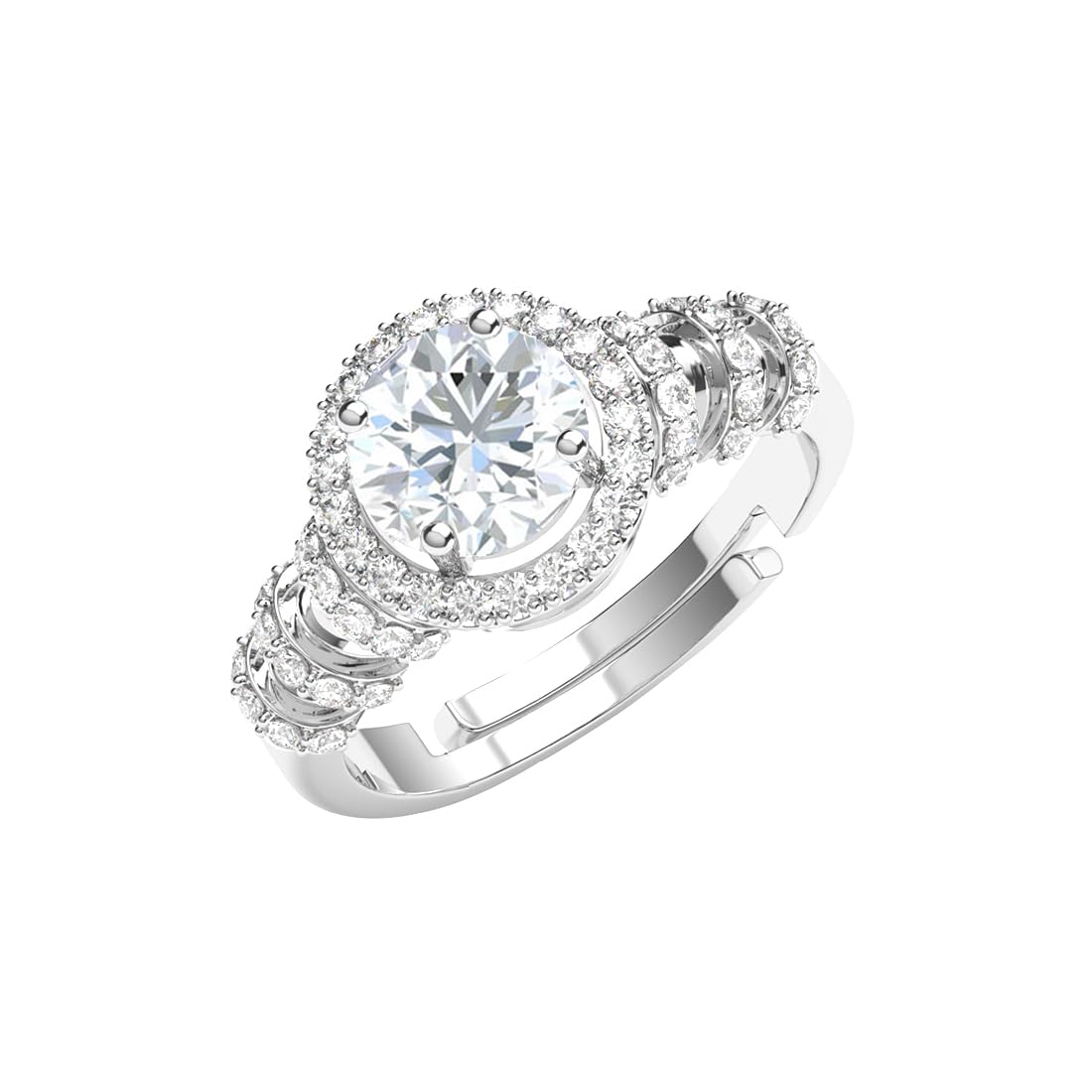 Clara Pure 925 Sterling Silver Brisa Solitaire Cocktail Finger Ring | Swiss Zircon Platinum Plated | Size Adjustable | Gift for Women Girls Wife Girlfriend (B0D9BN4JQ1) Amazon Price History, Amazon Price Tracker
