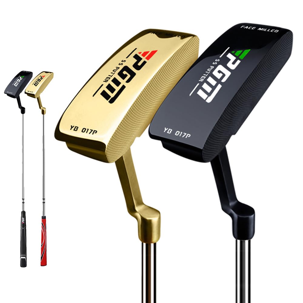 Putter da golf da uomo mancino o destro, in acciaio inox, per principianti, allenatori, mazze da golf, putter con asta di spinta