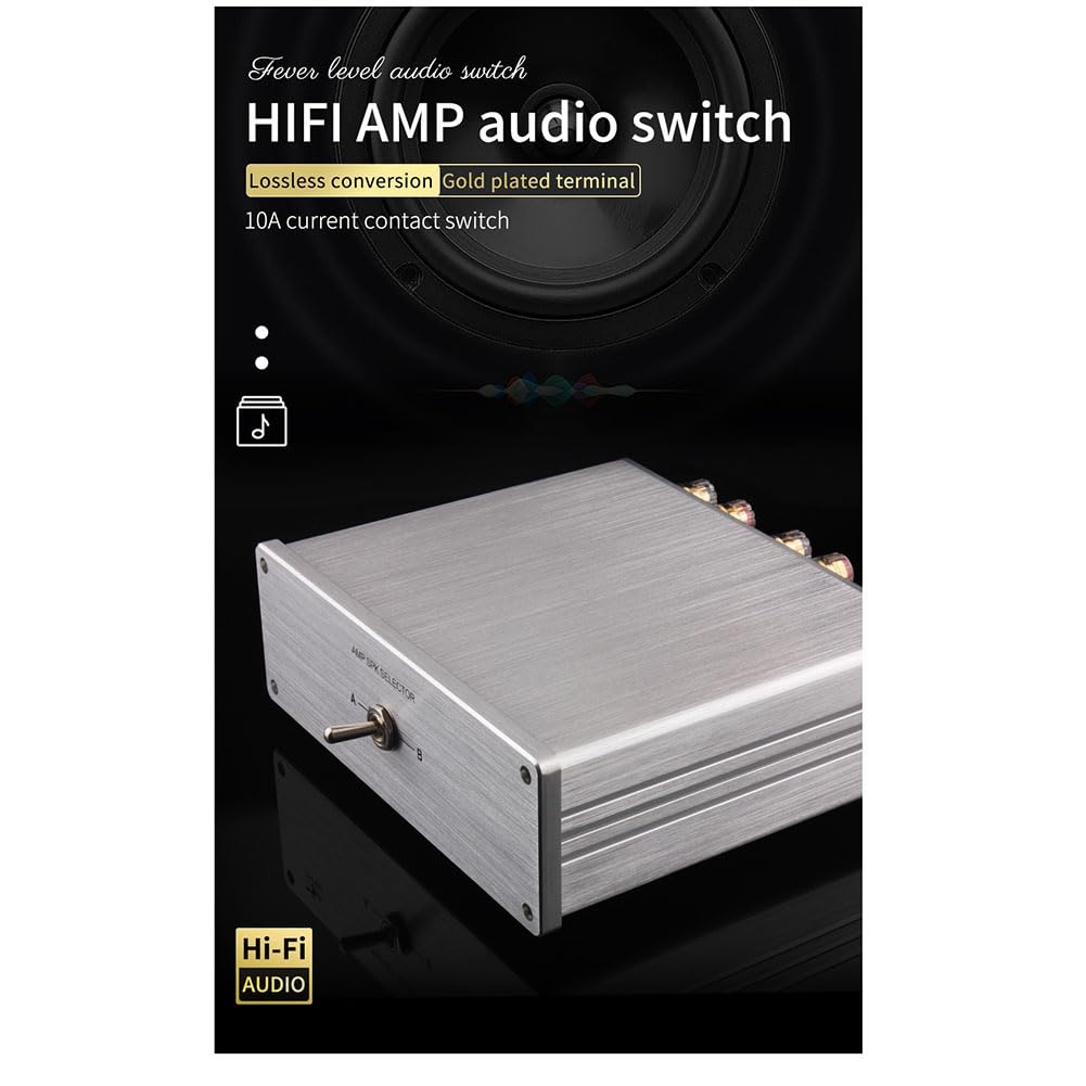 HiFi Lossless 4 en 1 Salida 2 en 1 Salida HiFi EstéReo RCA Fuente de Audio Entrada SeñAl Conmutador Interruptor Divisor Selector Caja (A)