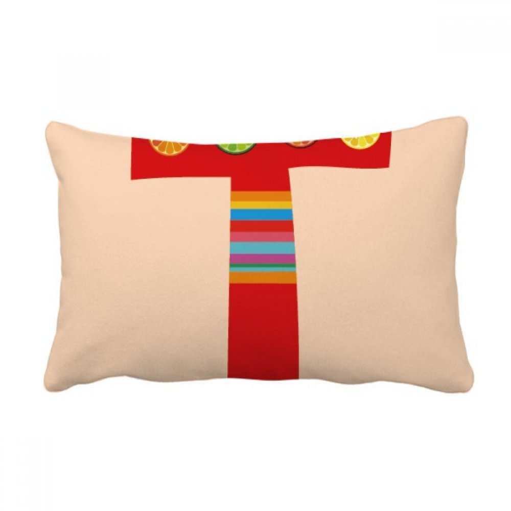 Coussin alphabet T orange pour égayer un canapé terne et soulager le mal de dos