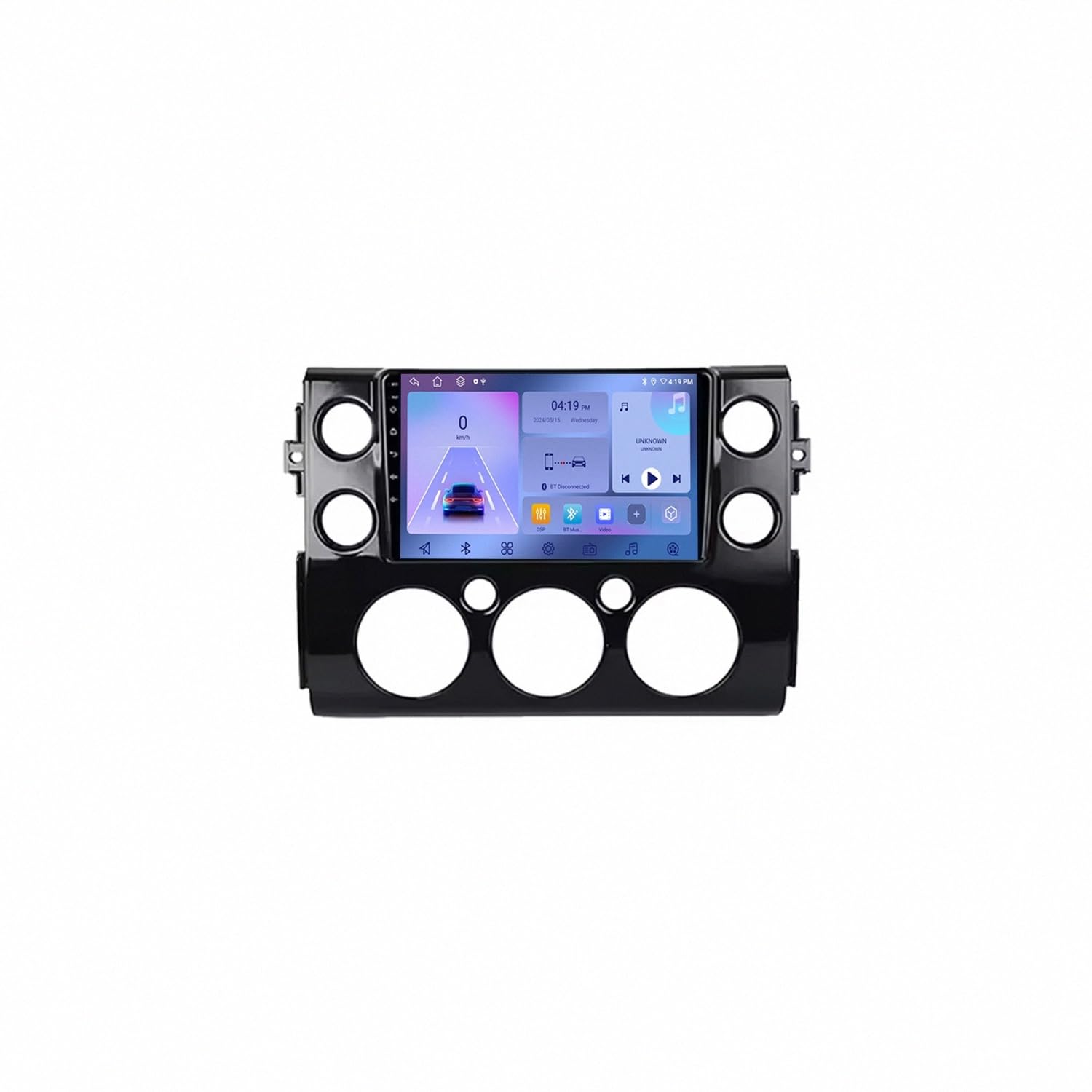 Car Stereo Carplay Radio de Coche para Toyota Land Cruiser FJ 2007-2017 Soporta Bluetooth, Control Volante, USB, WiFi, 4G, Mirror-Link, GPS Navegador/Radio FM, 4 Nuclear 2G+32G