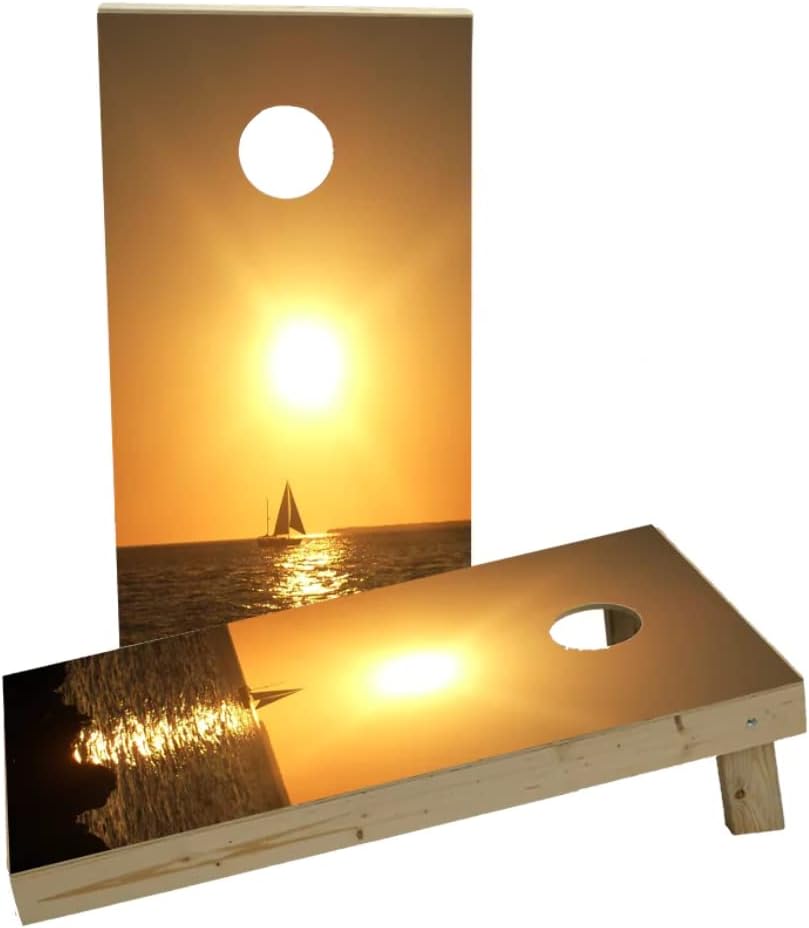 Florida Keys Sunset Custom Cornhole Board Game Set