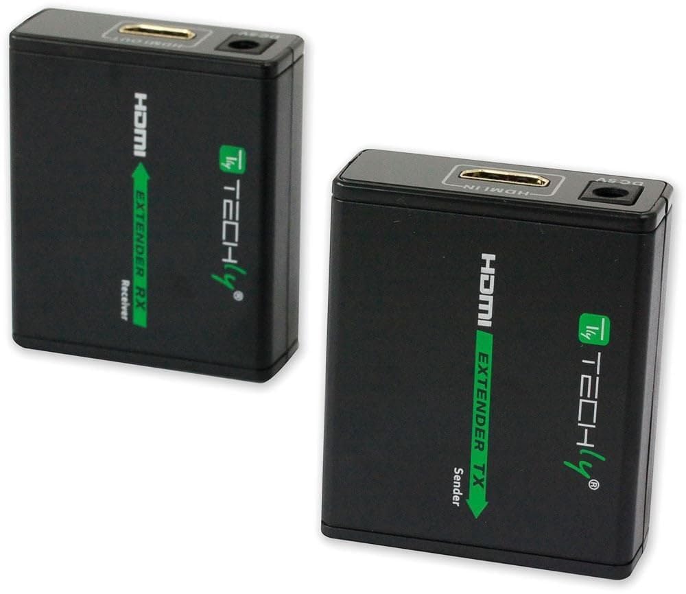 Techly 309739 Extender HDMI™ Full HD 3D su Cavo Cat. 5E/6/6A/7 Fino 60 Metri Nero