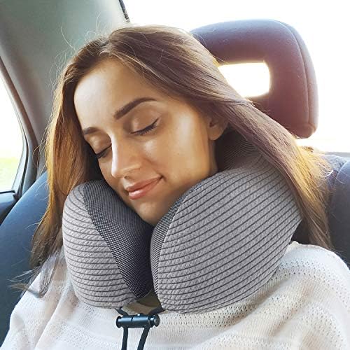 napfun Neck Pillow for Traveling, Upgraded Travel Neck Pillow for Airplane 100% Pure Memory Foam Travel Pillow for Flight Headrest Sleep, Portable Plane Accessories, Dark Grey 6 napfun Neck Pillow for Traveling, Upgraded Travel Neck Pillow for Airplane 100% Pure Memory Foam Travel Pillow for Flight Headrest Sleep, Portable Plane Accessories, Dark Grey