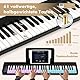 FANTASK Digital Piano mit 61 Tasten, Elektrtisches Klavier klappbar mit Bluetooth, Notenständer, Pedal & Klaviertasche, E-Piano Klaviertastatur für Kinder Erwachsene