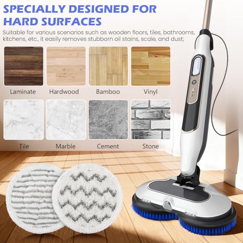 Olnverath 4pcs Steam Mop Pads Replacement Brush Head for Shark Steam and Scrub Mop, S7000/S7001/S8201/S7201 Series Brush Heads Steams Mops for Deep Cleaning Hard Floors Tile Floor