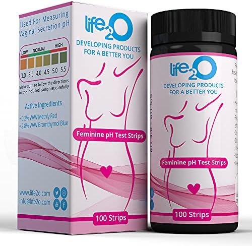 Feminine Hygiene Vaginal Health pH Test Strips [100 Strips], pH Balance for Women, Individually Wrapped Testing Kit, Monitor for Infection and Know if You Need Treatment