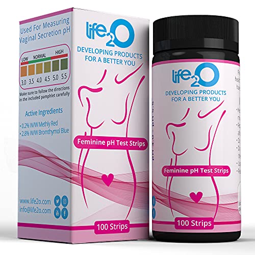 Feminine Hygiene Vaginal Health pH Test Strips [100 Strips], pH Balance for Women, Individually Wrapped Testing Kit, Monitor for Infection and Know if You Need Treatment
