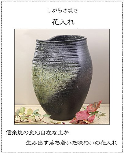 Amazon.co.jp: 信楽焼 古陶変形花入れ【ha-0035】 花瓶 花器 一輪挿し
