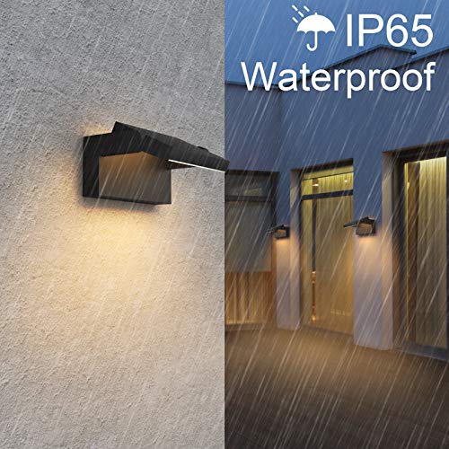 Klighten-24W-Wandleuchte-Aussen-Innen-Wasserdicht-IP65-Aussenwandleuchte-Modern-Wandlampe-mit-Schwenkbar-LED-Panel-Aussenlampe-fuer-Garten-Eingang-1500-Lumen-Schwarz-Warmweiss-2700K-3000K