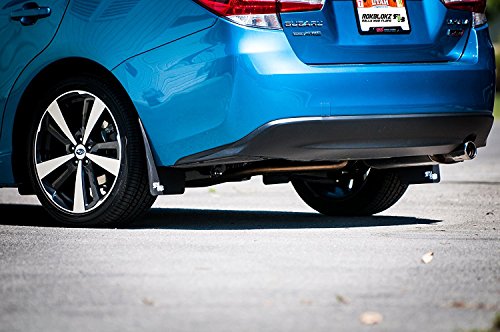 Rokblokz Mud Flaps For 2017 + Subaru Impreza - Multiple Colors Available - Mud Guards Are Custom Cut And Fit - Includes All Mounting Hardware (Black With Black Logo, Original) #TOP6