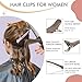 Medoca 12pcs Duck Billed Hair Clips for Styling Sectioning Rollers Blowout Cutting - Professional Salon Clips with Silicone Band for Stylists Hairdressers Thick Long Hair – Ashen 6 Colors 4.48” Long
