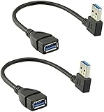 baolongking USB 3.0 Extension Cable,20CM Left and Right Angle 90 Degree Adapter Type A Male To Female High Speed Connection 2PCS - Image 7
