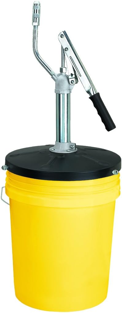 LUMAX LX-1302 Black 18" 25-50 lbs/5 Gallon Grease Gun Filler Pump with 12" Cover. Fast, Easy and Positive Grease Refilling with Simple Pumping Action