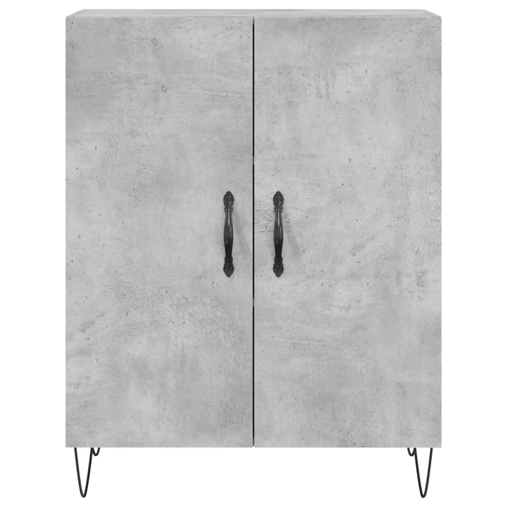 vidaXL Witrynka, szarość betonu 69,5x34x180 cm materiał drewnopochodny, kredens, komoda z szufladami, szafka do przedpokoju, szafka, komody do salonu