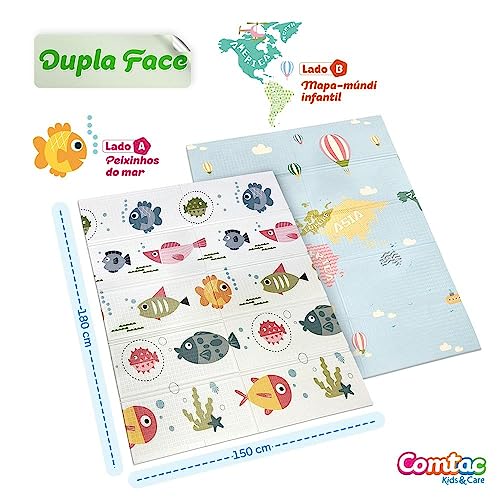 Tapete infantil dobrável XPE 1,80 x 1,50 m Comtac Kids 4567