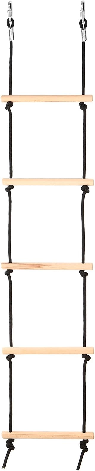 Domary Kid's Wooden Swing Rope Ladder with 2 Hooks Set