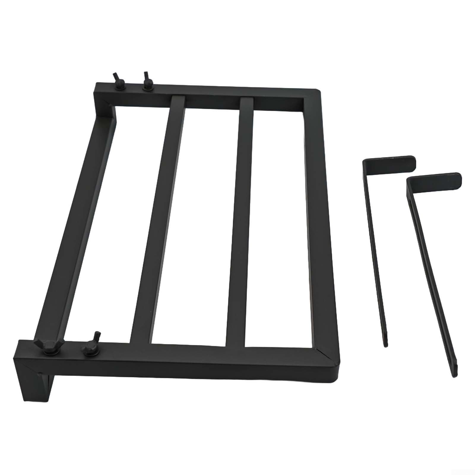 Faltbarer Heizkörper-Wäscheständer, 40 x 25 cm, platzsparender Halter für Handtücher und Kleidung, Schwarz