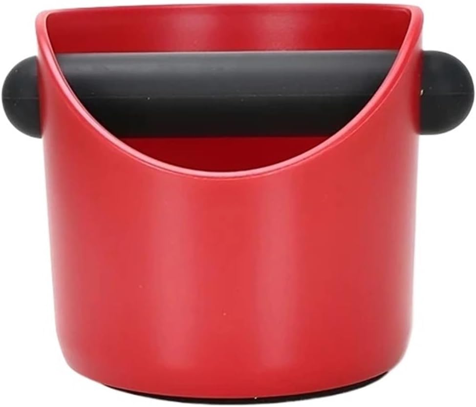 Coffee Knock Box Espresso Grounds Container Anti Slip Dump Bin Grind Barista Goods Cafe Bar Accessories(Straight White)