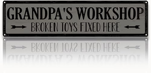 Miniatura 7 de Regalo de metal para el día del padre, letrero de metal retro, decoración de cueva de hombre, cobertizo del abuelo, The Only Place The Grumpy Old