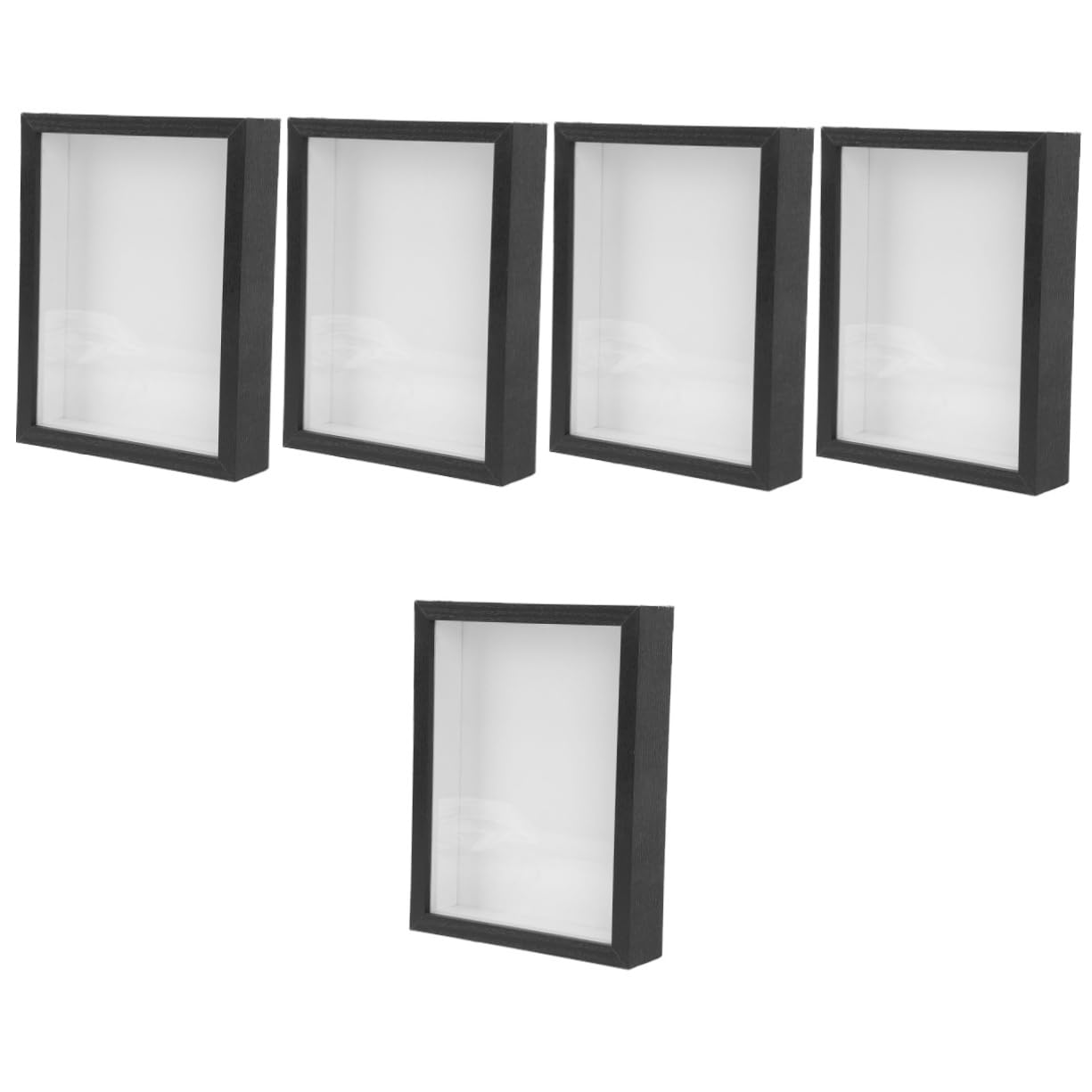 Boîte de rangement décorative fleurs séchées cadre noir anti-poussière