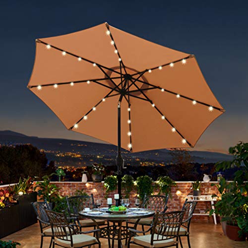 Blissun 9 Ft Solar Umbrella 32 Led Ligh Buy Online In El Salvador At Desertcart