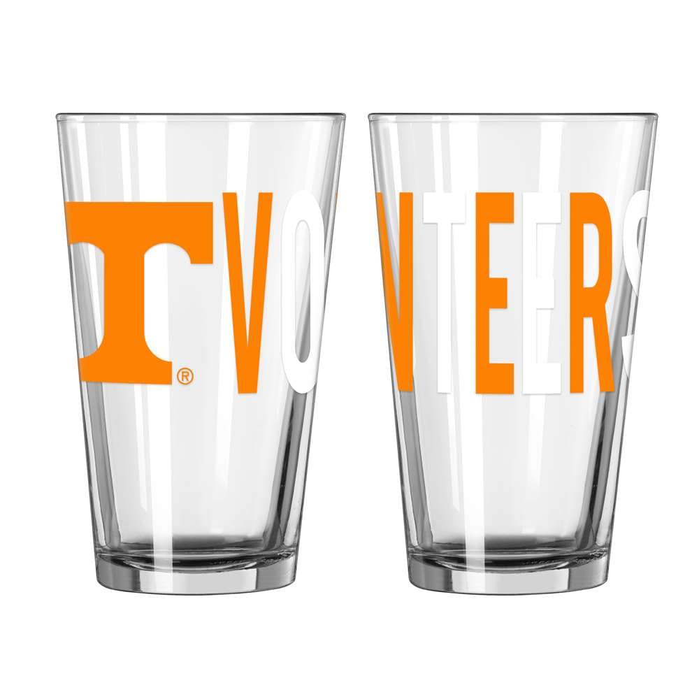 logobrands NCAA Overtime Pint Glass, 16oz (Tennessee Volunteers)
