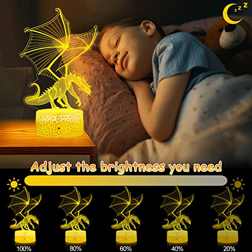 Yaomylt Dragon Night Light Gifts For Kids Dragon Lamp 16 Colors With Remote & Touch Control Table Lamp Cool Led Dragons Light Room Decor On Christmas Or Birthday Gifts For Boys Girls #TOP1