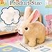 Sprstar Easter Bunny Toy,Bunny My Realistic Bunny Toy,Hopping Rabbit Plush Bunny Toy,with Sounds and Movements Animated Walking Wiggle Ears Twitch Nose Gift for Toddlers Birthday(Brown Rabbit +Leash)