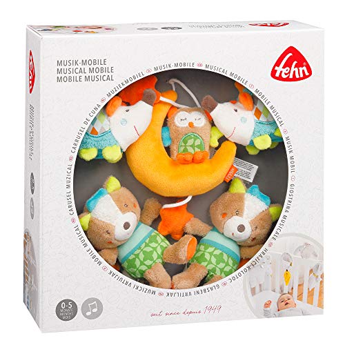 Fehn 71214 Muziek-Mobiel, Speelklok Met Schattige Figuren Om Naar Te Bekijken, Beluisteren En Bewonderen; Voor… - Afbeelding 8