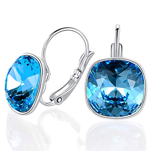 Bella Drop Earrings Crystals 18K White Gold Plated Hypoallergenic Jewelry For Women Girls #TOP2