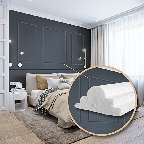 Kit com 10 Metros Moldura Isopor Rodameio Decorativa Boiserie