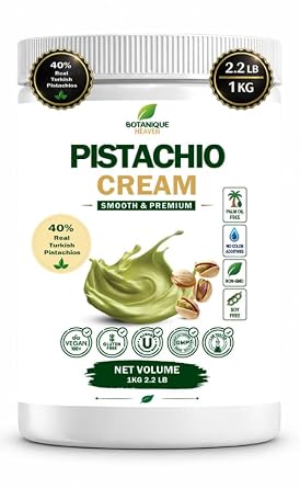 Pistachio Cream 1kg 2.2LB 40% Real Turkish Pistachios Premium Smooth Dessert Spread for Dubai Chocolate, Knafeh & Baking Vegan, Kosher, Palm Oil Free, Non-GMO