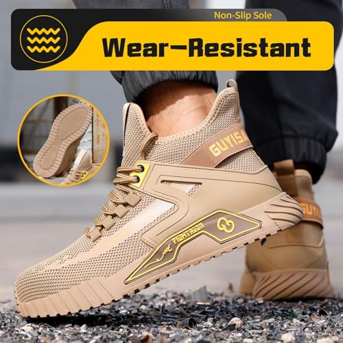 Image of Steel Toe Shoes for Men Work Safety Industrial Protective Men's Work Shoes for Construction Comfortable Lightweight Warehouse Factory