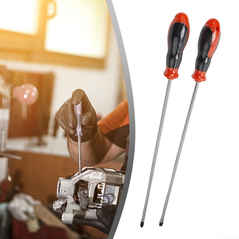 2er Set Extra Lange Schraubendreher 30,5 Cm – Magnetisch Für Autoreparatur & DIY