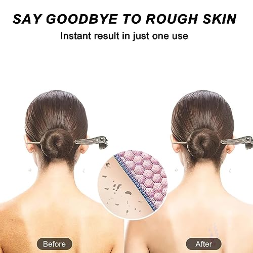 Exfoliating Back Scrubber for Shower, 37 Inches Back Washer with Handles, Exfoliating Washcloth Body Exfoliator Bath Tool to Scrub Your Body Deeply for Men & Women Exfoliation (Pink) - Image 4
