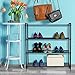 HOUSE DAY 4 Tier Shoe Rack Organizer Entryway Shoe Storage, Black Shoe Rack with Premium Metal, Space-Saving Design, Easy to Assemble, 25 Inch Perfect Size, Sturdy & Elegant for Shoes Organizing