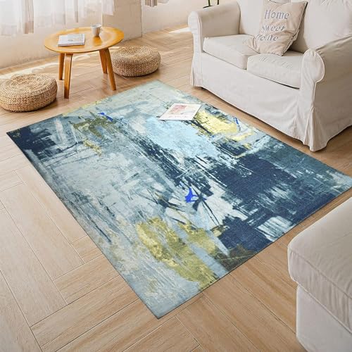 Image of Printed Rug Soft Floor Carpets with Anti Slip Backing for Living Room | Bedroom | Kids Room (Multi, 4x6 Feet)