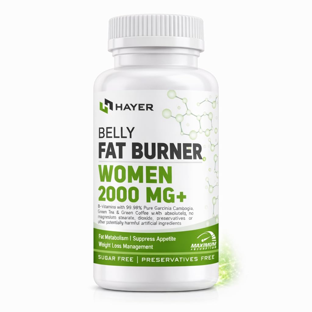 HAYER Fat Burners for Women with (99% Fat Burners) Green Tea Apple Cider Vinegar L Carnitine Garcinia Cambogia Supplements help Weight Loss Belly Fat Burner Products -60 Keto Tablet