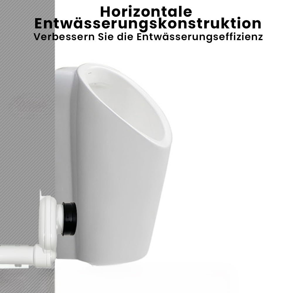 Siphon d'urinoir horizontal DN50 x DN40/50, bonde d'écoulement d'urinoir - Raccord : horizontal