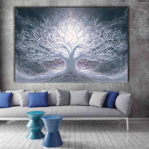 Tableau mural arbre ou fleurissent les esprits deco poétique maison - 2