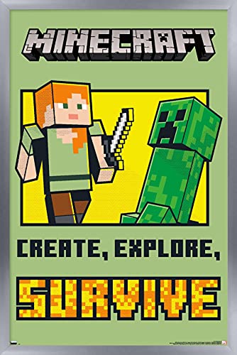 Trends International Minecraft - Create, Explore, Survive Wall Poster, 34L